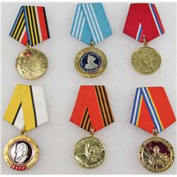 LOT OF 6 RUSSIAN MEDALS
