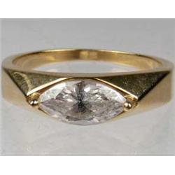 14K GOLD AND GEMSTONE LADIES RING - 4.09 GRAMS