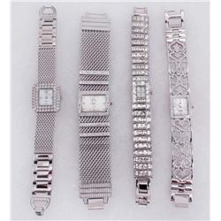LOT OF 4 ESTATE JEWELRY WOMEN'S WRISTWATCHES