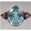 Image 1 : 14K GOLD AND GEMSTONES LADIES RING - 4.78 GRAMS
