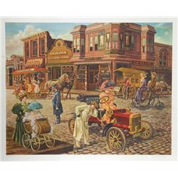 Lee Dubin, Main Street, Offset Lithograph
