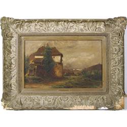 Eugene C. Frank, Farm Landscape, Oil Painting