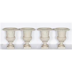 Set of Four Cast Iron Flower Planters