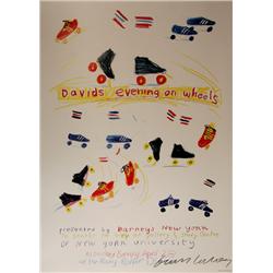 David Hockney, Evening on Wheels, New York University, Poster
