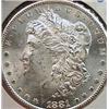 Image 1 : KEY DATE 1881-CC Morgan Dollar MS63, ONLY 296,000 MINTED