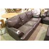 Image 1 : DARK BROWN 3 SEATER LEATHER COUCH