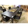 Image 1 : ESPRESSO DINING TABLE & 6 CHAIRS