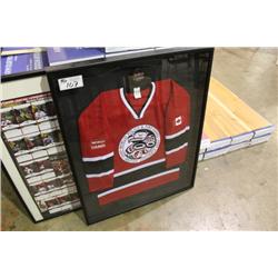 WORLD POLICE & FIRE GAMES FRAMED JERSEY & HOCKEY