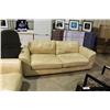 Image 1 : IVORY LEATHER SOFA & LOVE SEAT SET