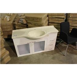 3 DRAWER 2 DOOR BOW FRONT BATHROOM VANITY SM-1200