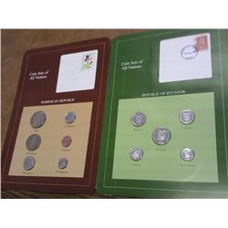 ECUADOR & DOMINICAN REPUBLIC COIN & STAMP SETS