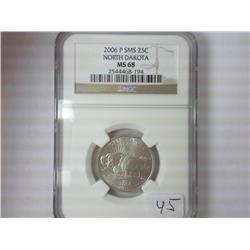 2006-P SMS ND QUARTER NGC MS68
