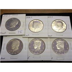 1973-S, 76-S, 77-S, 80-S, 99-S & 00-S JFK'S PF