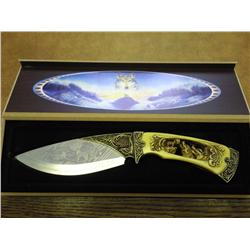 WOLF 9 3/4" FIXED BLADE KNIFE IN CASE