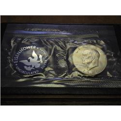 1974-S IKE SILVER DOLLAR (UNC) (BLUE PACK)