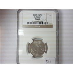 2004-FLORIDA QUARTER NGC MS67