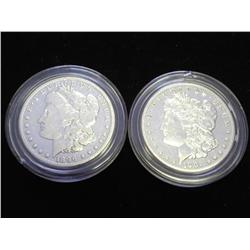 1896-O & 1901-O MORGAN SILVER DOLLARS