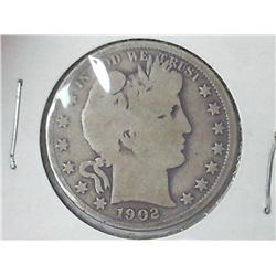 1902 BARBER HALF DOLLAR