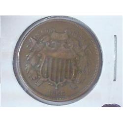 1866 TWO CENT PIECE (VERY FINE)