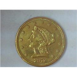 1878-S $2 1/2 GOLD CORONET EX JEWELRY