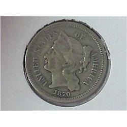 1870 THREE CENT PIECE (NICKEL)