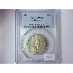 1925 LEXINGTON HALF DOLLAR PCGS (AU58)