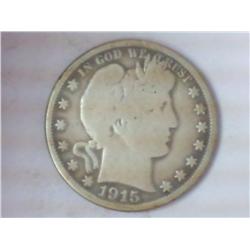 1915 BARBER HALF DOLLAR (KEY DATE) (GOOD)