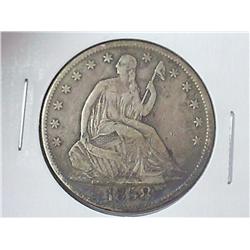 1858-O SEATED LIBERTY HALF DOLLAR (VERY GOOD+)