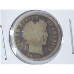1894 BARBER DIME