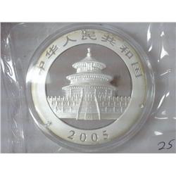 2005 CHINA 10 YUAN SILVER PANDA COIN (UNC)