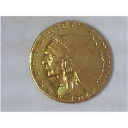 1914-D US $2 1/2 GOLD INDIAN