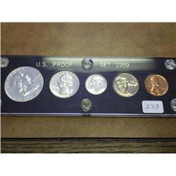 1959 US SILVER PROOF SET IN PLASTIC CASE