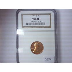 1971-S LINCOLN CENT NGC PF68RD