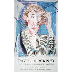 1985 Hockney Detail of Gregory Poster