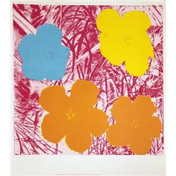 Warhol Flowers Poster