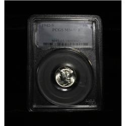 PCGS 1942-s Liberty Head 'Mercury' Dime Graded ms65 FSB   Rare in ms65 FSB!