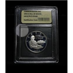 1993-s James Madison & The Bill of Rights Commemorative Silver 50c Graded PR70 DCAM