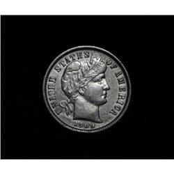 1909-o Barber Dime 10c Grades xf45