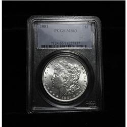 PCGS 1881-p Morgan Dollar Graded ms63