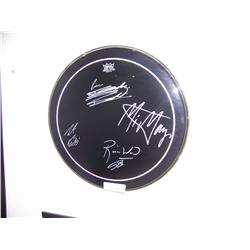 ROLLING STONES HAND SIGNED DRUM HEAD