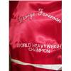 Image 2 : GEORGE FOREMAN Hand Signed  Everlast Robe. RED EVERLAST ROBE-