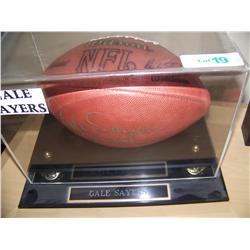 GAYLE SAYERS Handsigned Football "GAYLE SAYERS HOF 1977"