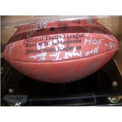 HALL OF FAME FOOTBALL (W/ mounted Memories tag)  Football Includes 15 HOF Player Signatures