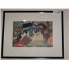 Image 1 : Erotic Japanese Woodblock Framed. 15 1/2" X 19 1/2"