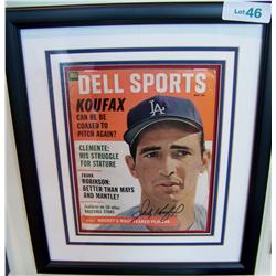 Sandy Koufax Signed Dell Sports Magazine.