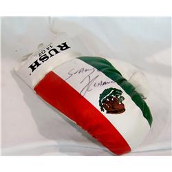 Julio Caeser Chavez Signed Mexican Flag Glove.