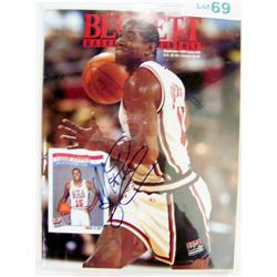 Magic Johnson Signed Beckett Monthly Magezine. Issue #26 Sept. 1992.