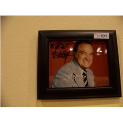 BOB HOPE HAND SIGNED AND dedicated framed Photograph