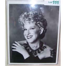 Bette Midler Hand signed photograph
