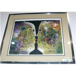 Sigueras. Kissing Colored S/N Litho. XVII/CL. 16" x 19".